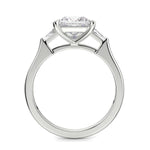 Load image into Gallery viewer, Emma Princess Cut Trilogy 3 Stone 4 Prong Claw Set Engagement Ring Setting
