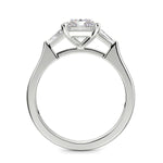 Load image into Gallery viewer, Emma Radiant Cut Trilogy 3 Stone 4 Prong Claw Set Engagement Ring Setting
