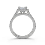 Load image into Gallery viewer, Kadence Classic Halo Pave Princess Cut Diamond Engagement Ring - Nivetta
