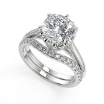 Load image into Gallery viewer, Kaila 6 Claw Crown Solitaire Cushion Cut Diamond Engagement Ring - Nivetta
