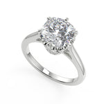 Load image into Gallery viewer, Kaila 6 Claw Crown Solitaire Cushion Cut Diamond Engagement Ring - Nivetta
