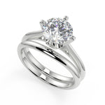 Load image into Gallery viewer, Kaitlyn 4 Prong Solitaire Round Cut Diamond Engagement Ring - Nivetta
