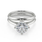 Load image into Gallery viewer, Kaitlyn 4 Prong Solitaire Round Cut Diamond Engagement Ring - Nivetta
