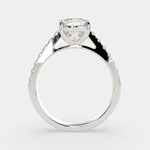 Load image into Gallery viewer, Karina Cushion Cut Pave 6 Prong Engagement Ring Setting - Nivetta
