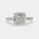 Load image into Gallery viewer, Karina Cushion Cut Pave 6 Prong Engagement Ring Setting - Nivetta
