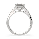 Load image into Gallery viewer, Karina Emerald Cut Pave 6 Prong Engagement Ring Setting - Nivetta
