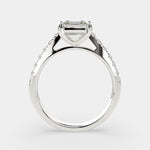 Load image into Gallery viewer, Karina Emerald Cut Pave 6 Prong Engagement Ring Setting - Nivetta
