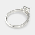 Load image into Gallery viewer, Karina Emerald Cut Pave 6 Prong Engagement Ring Setting - Nivetta
