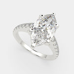 Load image into Gallery viewer, Karina Marquise Cut Pave 6 Prong Engagement Ring Setting - Nivetta
