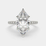 Load image into Gallery viewer, Karina Marquise Cut Pave 6 Prong Engagement Ring Setting - Nivetta
