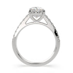 Load image into Gallery viewer, Karina Oval Cut Pave 6 Prong Engagement Ring Setting - Nivetta

