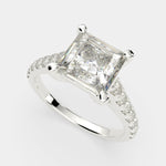 Load image into Gallery viewer, Karina Princess Cut Pave 6 Prong Engagement Ring Setting - Nivetta
