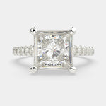 Load image into Gallery viewer, Karina Princess Cut Pave 6 Prong Engagement Ring Setting - Nivetta
