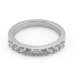 Load image into Gallery viewer, Karsyn Shared Prong Assher Accents 4 Prong Round Diamond Ring - Nivetta
