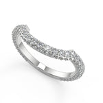 Load image into Gallery viewer, Kaylynn 3 Row Pave Round Cut Diamond Engagement Ring - Nivetta
