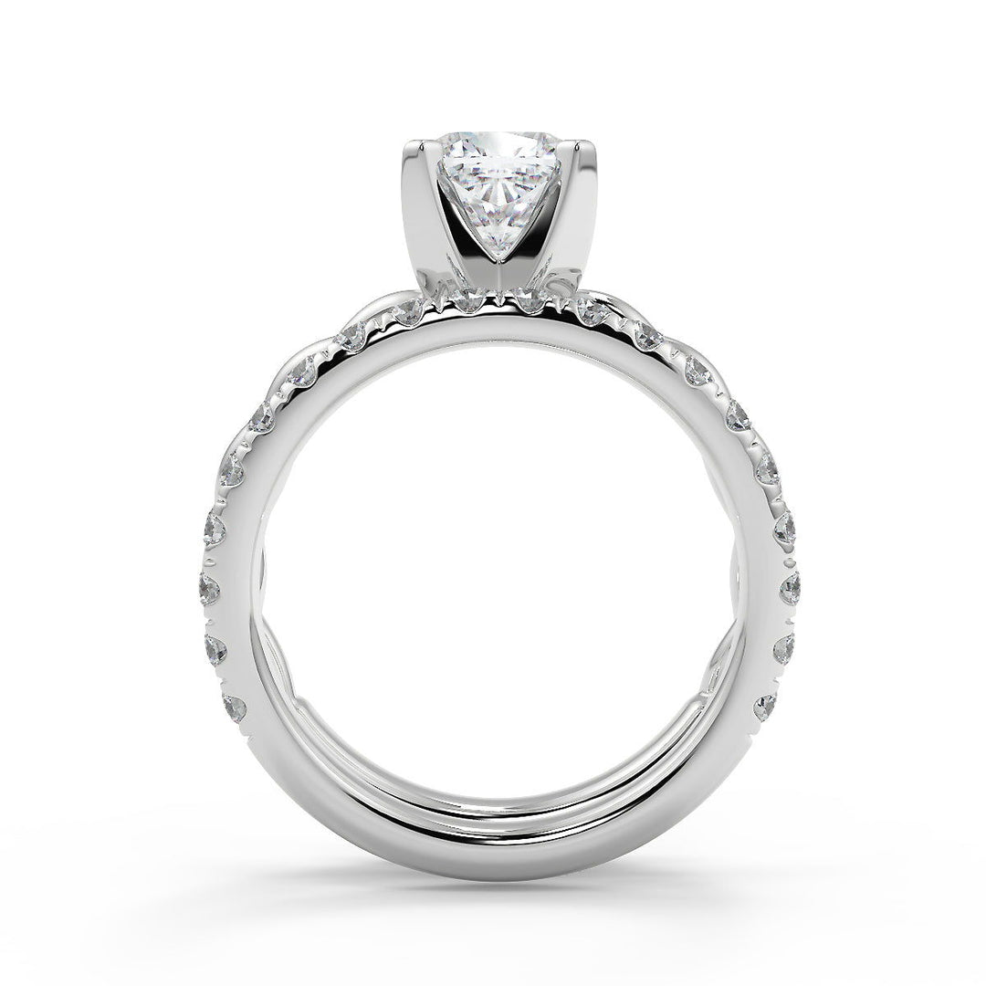 Kelsie Twisted Rope Solitaire Cushion Cut Diamond Engagement Ring - Nivetta