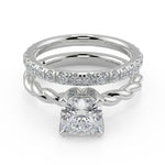 Load image into Gallery viewer, Kelsie Twisted Rope Solitaire Cushion Cut Diamond Engagement Ring - Nivetta
