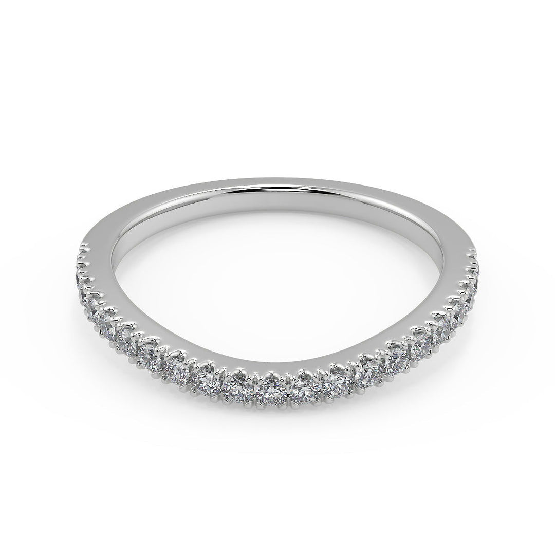 Kendall Double Halo Split Shank Pave Round Cut Diamond Ring - Nivetta