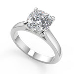 Load image into Gallery viewer, Kenya 4 Prong Basket Solitaire Cushion Cut Diamond Engagement Ring - Nivetta
