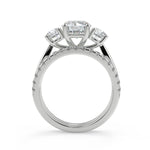 Load image into Gallery viewer, Kristin 3 Stone Solitaire Round Cut Diamond Engagement Ring - Nivetta
