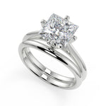 Load image into Gallery viewer, Kristina 4 Prong Solitaire Princess Cut Diamond Engagement Ring - Nivetta
