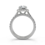 Load image into Gallery viewer, Lara Halo 4 Prong Round Cut Diamond Engagement Ring - Nivetta
