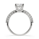 Load image into Gallery viewer, Lavinia Cushion Cut Side Stone 4 Prong Engagement Ring Setting - Nivetta
