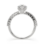 Load image into Gallery viewer, Lavinia Pear Cut Side Stone 4 Prong Engagement Ring Setting - Nivetta
