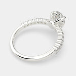Load image into Gallery viewer, Lavinia Pear Cut Side Stone 4 Prong Engagement Ring Setting - Nivetta

