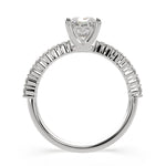 Load image into Gallery viewer, Lavinia Radiant Cut Side Stone 4 Prong Engagement Ring Setting - Nivetta
