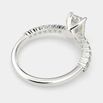 Load image into Gallery viewer, Lavinia Radiant Cut Side Stone 4 Prong Engagement Ring Setting - Nivetta
