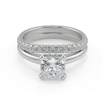 Load image into Gallery viewer, Liana Four Prong Solitaire Cushion Cut Diamond Engagement Ring - Nivetta
