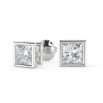 Load image into Gallery viewer, Londyn Princess Cut Bezel Earrings - Nivetta
