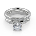 Load image into Gallery viewer, Lorelei Pave Twist Rope Cushion Cut Diamond Engagement Ring - Nivetta
