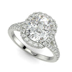 Load image into Gallery viewer, Luciana Cushion Cut Halo Split ShankEngagement Ring - Nivetta - Nivetta
