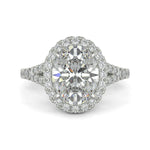 Load image into Gallery viewer, Luciana Oval Cut Halo Split Claw Set Engagement Ring - Nivetta - Nivetta
