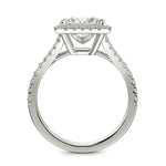 Load image into Gallery viewer, Luciana Princess Cut Pave Halo Split Shank Claw Set Ring - Nivetta
