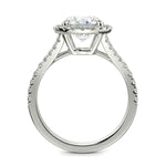 Load image into Gallery viewer, Luciana Round Cut Halo Split Shank Claw Set Engagement Ring - Nivetta
