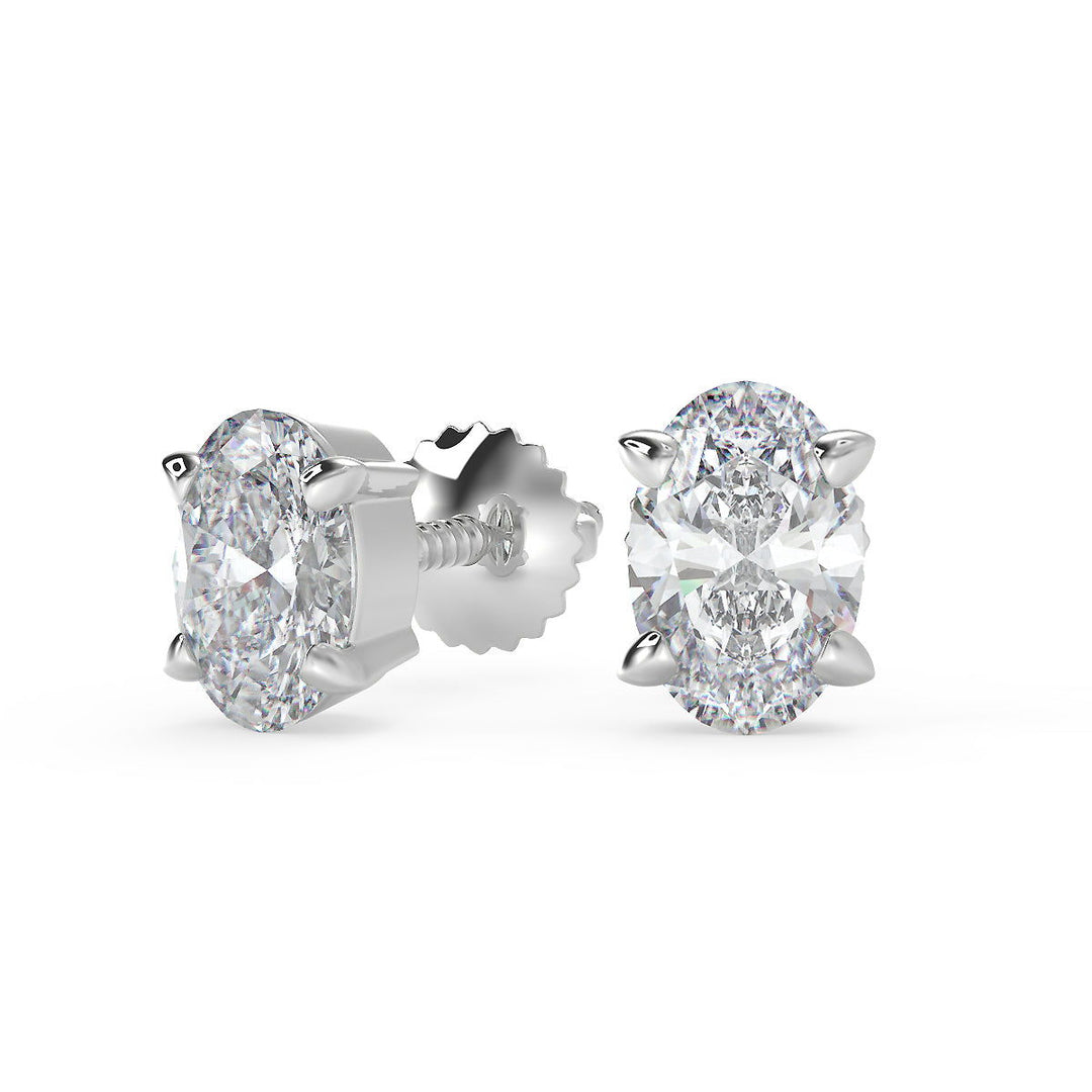 Lucy Oval Cut Stud Earrings - Nivetta