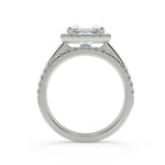 Load image into Gallery viewer, Lyric Halo Princess Cut Diamond Engagement Ring - Nivetta
