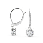 Load image into Gallery viewer, Maddison Round Cut Bezel Earrings Leverback - Nivetta
