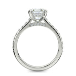 Load image into Gallery viewer, Madeline Emerald Cut Pave Hidden Halo 4 Prong Claw Set Engagement Ring Setting - Nivetta

