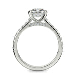 Load image into Gallery viewer, Madeline Radiant Cut Pave Hidden Halo 4 Prong Claw Set Engagement Ring Setting - Nivetta
