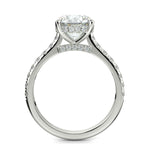 Load image into Gallery viewer, Madeline Round Cut Pave Hidden Halo 4 Prong Claw Set Engagement Ring Setting - Nivetta
