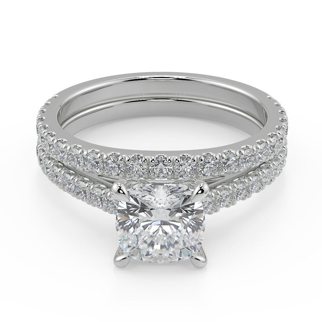 Makayla Classic 4 Prong Cushion Cut Diamond Engagement Ring - Nivetta