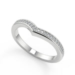 Load image into Gallery viewer, Marely Bypass Micro Pave Modern Round Cut Diamond Engagement Ring - Nivetta
