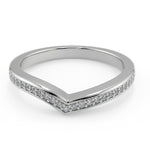 Load image into Gallery viewer, Marely Bypass Micro Pave Modern Round Cut Diamond Engagement Ring - Nivetta
