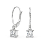 Load image into Gallery viewer, Marie Princess Cut Earrings Leverback - Nivetta
