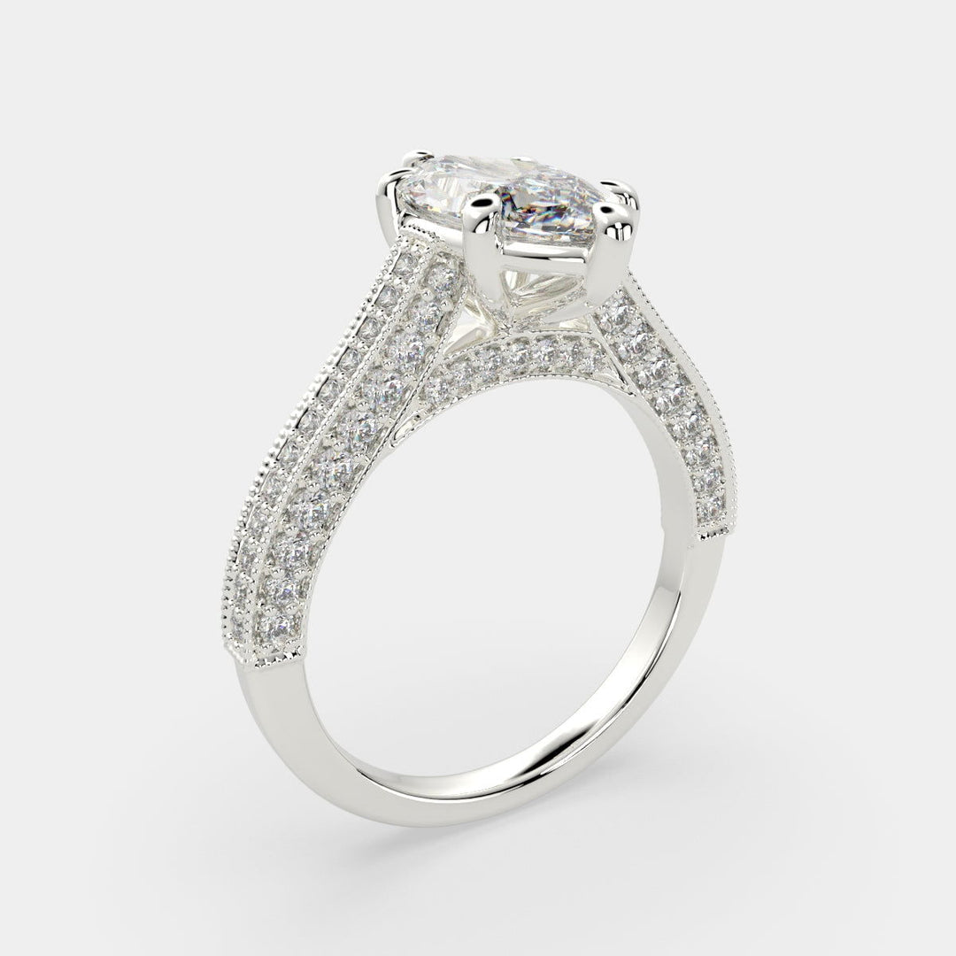 Martina Marquise Cut Pave Engagement Ring Setting - Nivetta