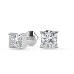 Load image into Gallery viewer, Megan Princess Cut Stud Earrings - Nivetta
